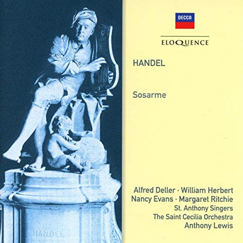 "CD cover featuring a statue of a man playing a lute."