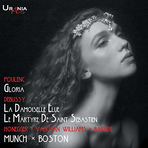 "CD cover with a black and white image of a woman wearing a headpiece."