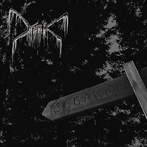 A black vinyl record cover with a wooden sign reading "Isebakke" and a white symbol.