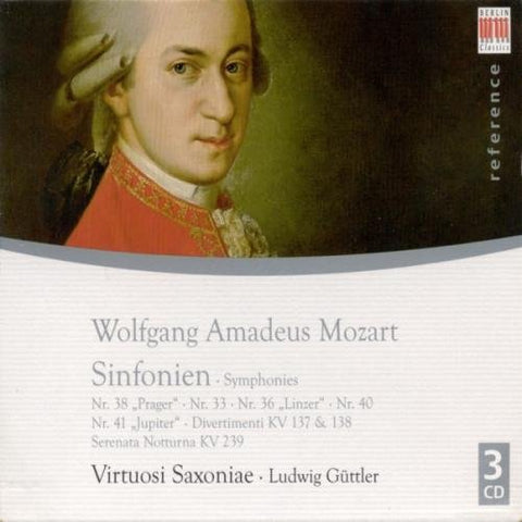 olfgang Amadeus Mozart - Mozart: Symphony 38, 33, 36, 40, 41, Serenata Notturna, Divertimenti Audio CD
