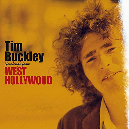 Album cover with Tim Buckley's portrait and title "Greetings from West Hollywood" in bold text.