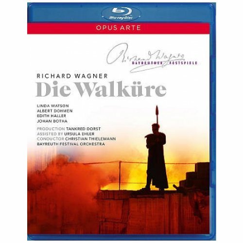 "Blu-ray case cover featuring a silhouette of a person holding a spear."