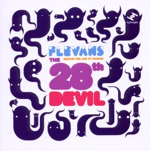 CD cover art with purple devils surrounding text "Flevans, The 28th Devil" on a white background.