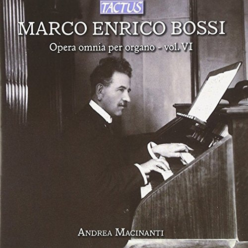 "CD cover with a man playing an organ, sepia tone, text overlay."