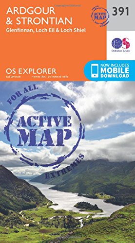 OS Explorer Map Active (391) Ardgour and Strontian (OS Explorer Active Map)
