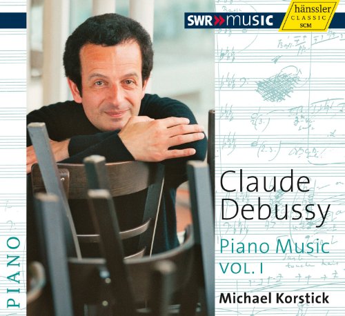 CD cover with a man leaning on a piano and sheet music background.