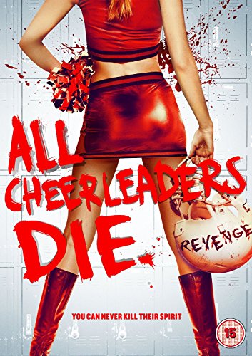 DVD cover featuring a cheerleader with red uniform and a bloody helmet.