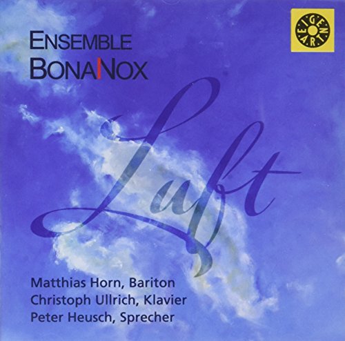 CD cover with blue sky, clouds, and stylized "Luft" text, featuring Ensemble Bona Nox.