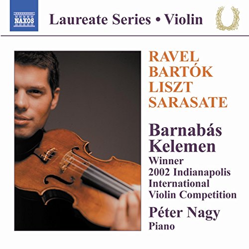 "CD cover with a man holding a violin and text listing the musical content."