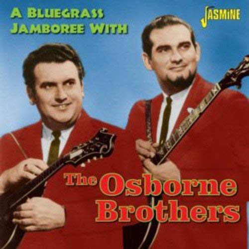 "CD cover featuring two men in red suits holding mandolins against a blue background."