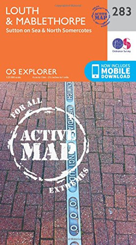 OS Explorer Map Active (283) Louth and Mablethorpe (OS Explorer Active Map)