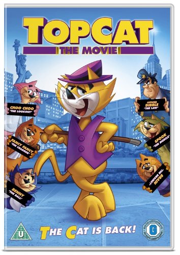 DVD cover featuring cartoon cat in purple vest and hat, surrounded by other cats.