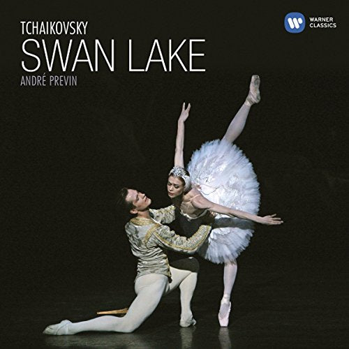 Ballet CD cover featuring male and female dancer in Swan Lake pose against black background.