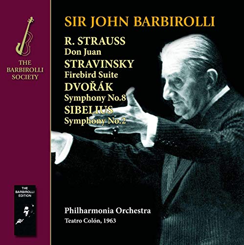 CD cover featuring Sir John Barbirolli conducting, with maroon border and yellow text.