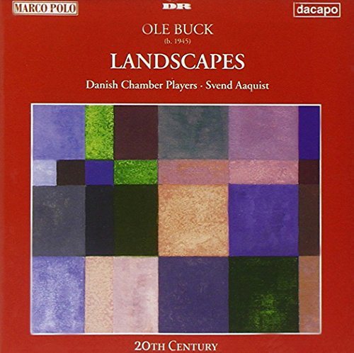 Compact disc titled "Ole Buck - Landscapes" with silver and rainbow-colored disc and EAN barcode.
