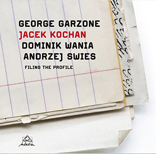 Album cover with stacked paper files and artist names in bold text.