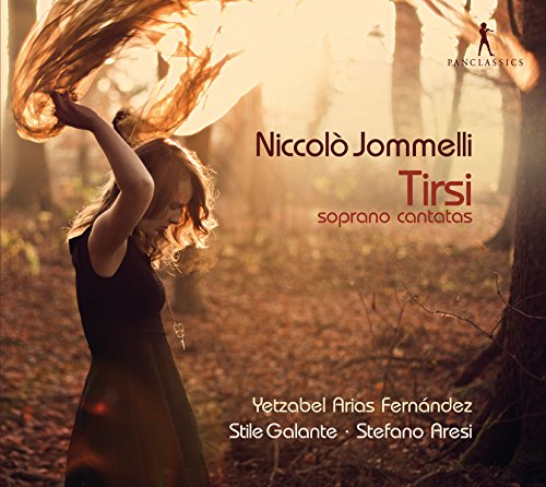 CD cover with a woman in a forest, holding flowing fabric above her head.