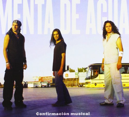 "CD cover featuring three men standing in front of a bus."