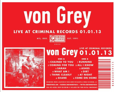 Various - Live At Criminal Records 01 01 13 Dl Cod [VINYL]