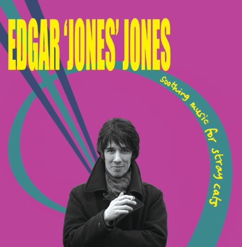 "Album cover with man in coat on purple background, yellow and teal text."