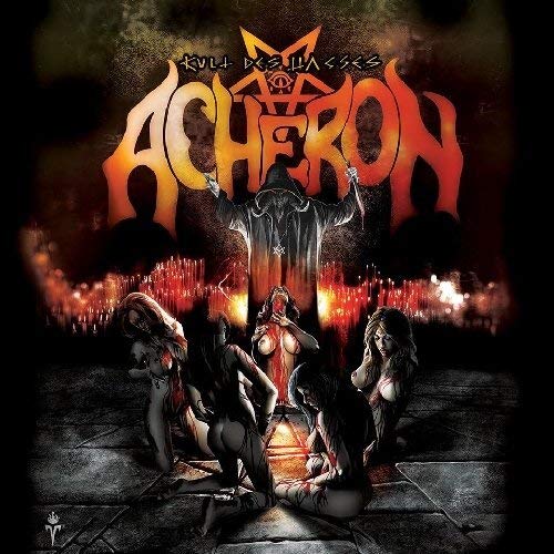 Album cover art featuring a hooded figure and women around a pentagram.