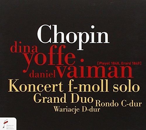 Chopin CD cover with black background, white, red, and yellow text.