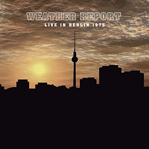"Album cover featuring a silhouette of the Berlin skyline at sunset."