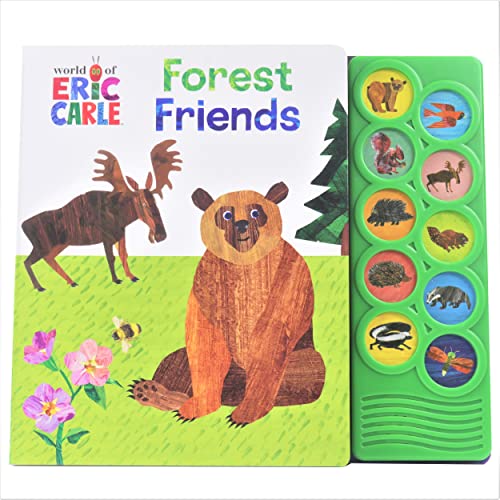 World of Eric Carle, Forest Friends 30-Button Animal Sound Book - Great for First Words - PI Kids (LISTEN AND LEARN)