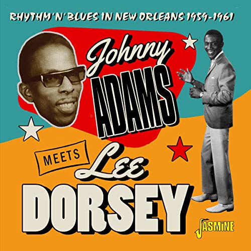 Album cover with Johnny Adams and Lee Dorsey on a blue and orange background.