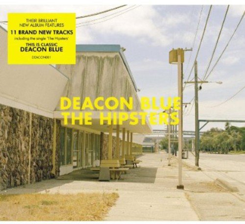 "Album cover featuring a faded image of a rundown building and sidewalk."