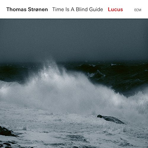 "Album cover with a stormy sea and crashing waves, white banner with artist and title."