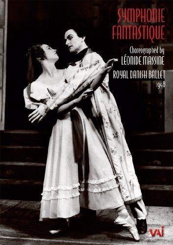 Black and white image of two ballet dancers, man holding woman, on DVD cover.