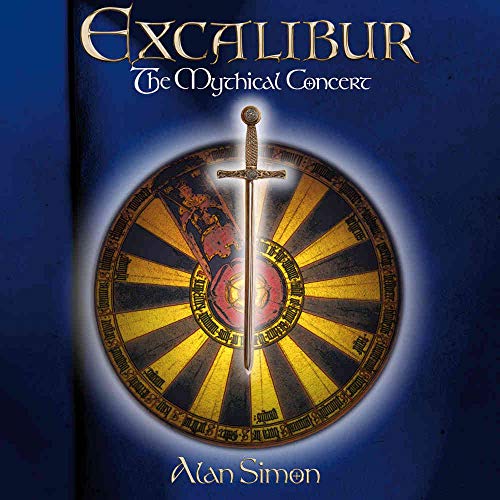 "CD cover featuring a sword on a circular shield with gold text on blue background."