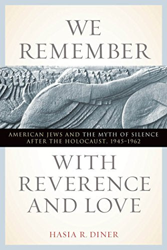 Book cover with title "We Remember with Reverence and Love" and Holocaust memorial image.