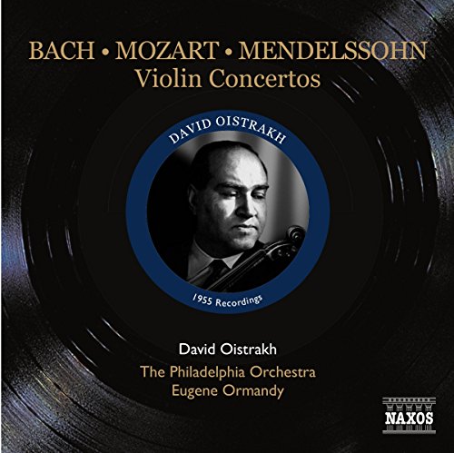 Black vinyl record cover with a circular portrait of David Oistrakh playing violin.