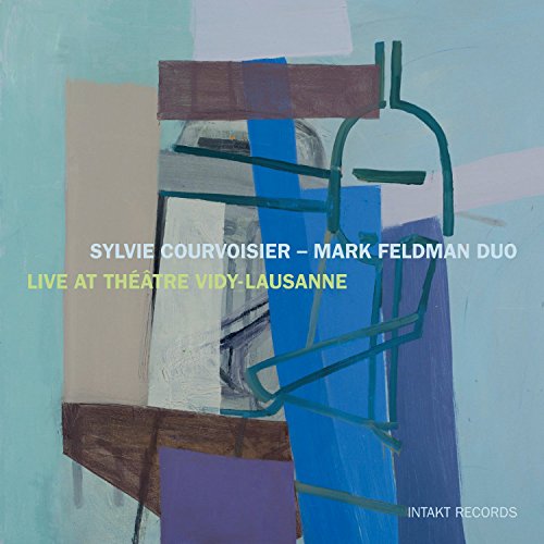 CD album cover with abstract blue, brown, and purple design and white text overlay.
