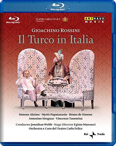 Blue-ray disc case cover featuring a man and woman on ornate chairs.