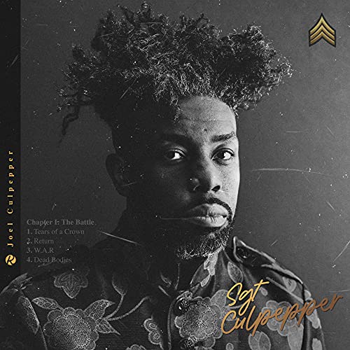 "Album cover featuring a man in military uniform with a serious expression."