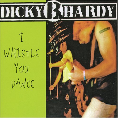 "Dicky B Hardy album cover with a man performing, green background, and white text."