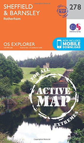 OS Explorer Map Active (278) Sheffield and Barnsley (OS Explorer Active Map)