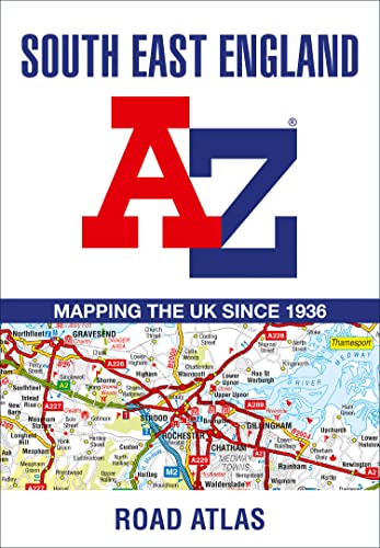 South East England A-Z Road Atlas cover with map detail.