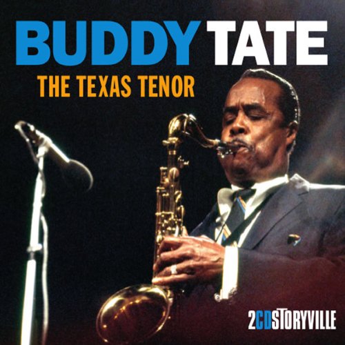 Album cover featuring a man in a suit playing a saxophone.