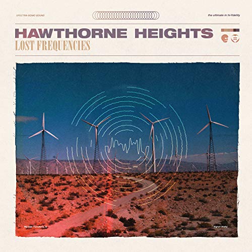 Vinyl record cover featuring wind turbines in a desert landscape with sound wave graphics.