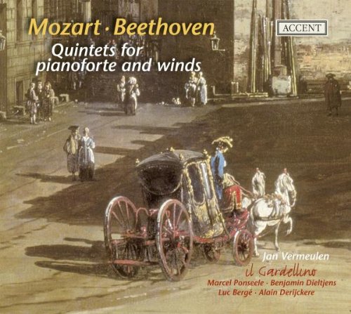 "CD cover featuring a 18th-century street scene with a horse-drawn carriage."