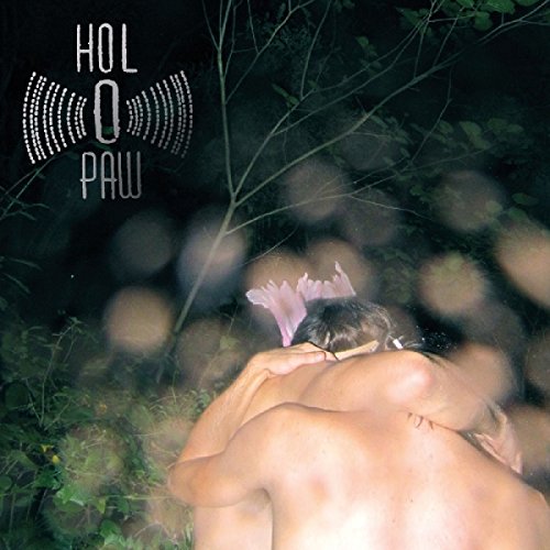 Album cover featuring a shirtless man with a cat on his back in a forest.