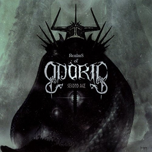 "Album cover art for 'Realms of Odoric - Second Age' with dark, fantastical, and celestial elements."
