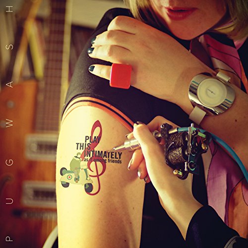 "Album cover featuring a person getting a tattoo of a treble clef."