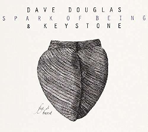 "Album cover featuring a black and white illustration of a heart on beige background."