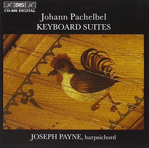 CD cover featuring a painted bird on a harpsichord soundboard, surrounded by black border.