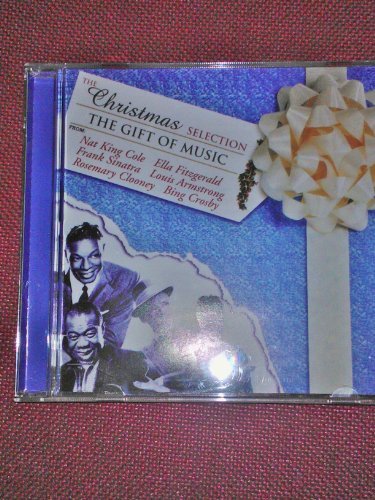 A Christmas CD case with blue background, gift graphic, and artist names listed.